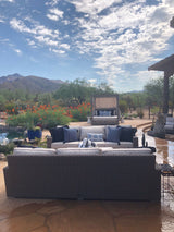 Coronado - Sofa, With Self Welt - Canvas Flax / Dark Brown