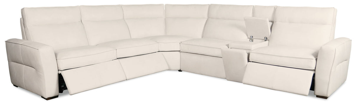 MS - Vann Six-Piece Power Sectional - White