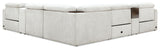 MS - Anaheim Seven-Piece Power Sectional - White