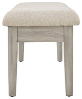 Parellen - Beige / Gray - Upholstered Storage Bench