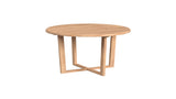 Natural Teak - 56" Round Dining Table - Light Brown