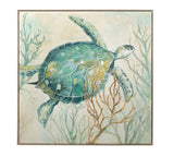 Alanton Framed Canvas - Beige / Green