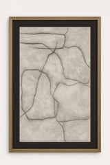 Conversations In The Present Framed Print - Gray / Off White