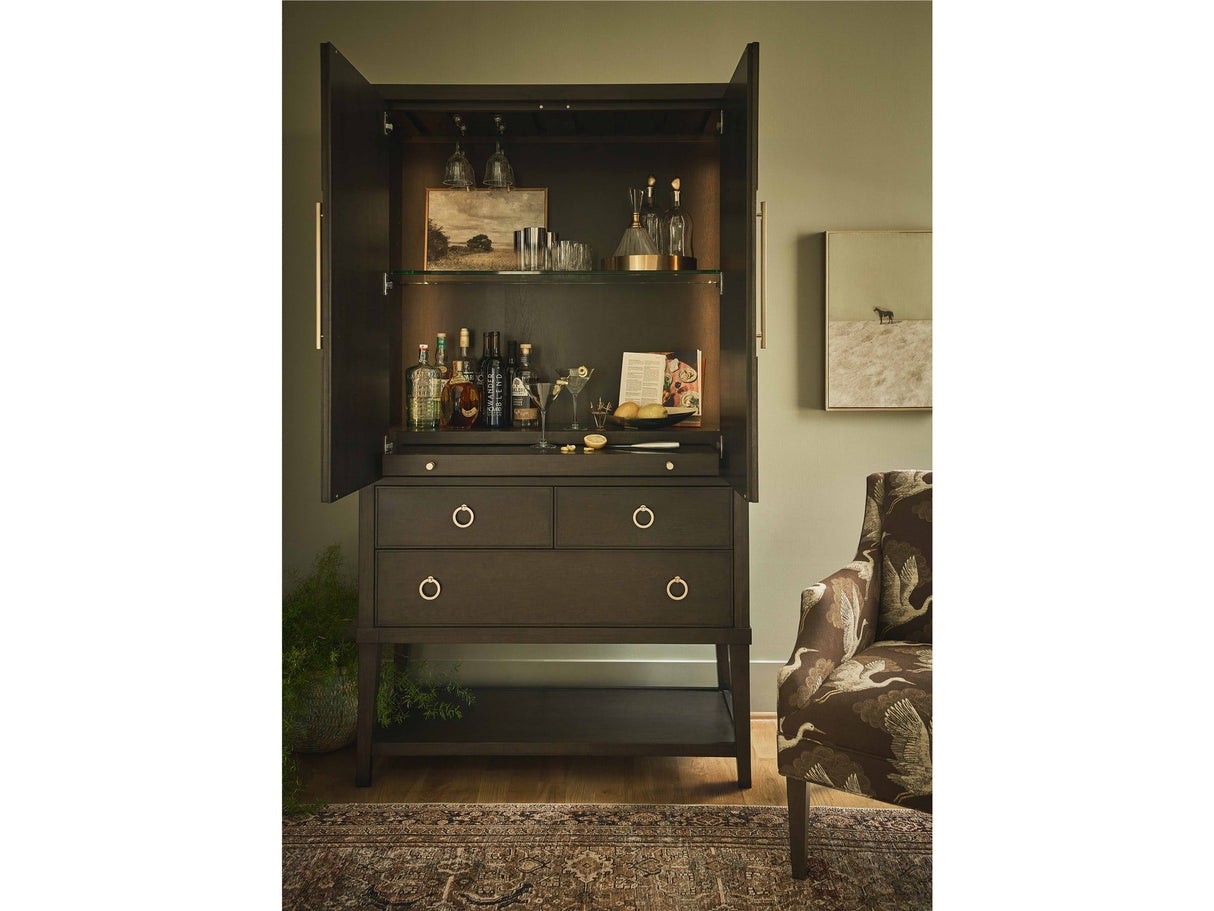 Fenwick - Bar Cabinet - Dark Brown