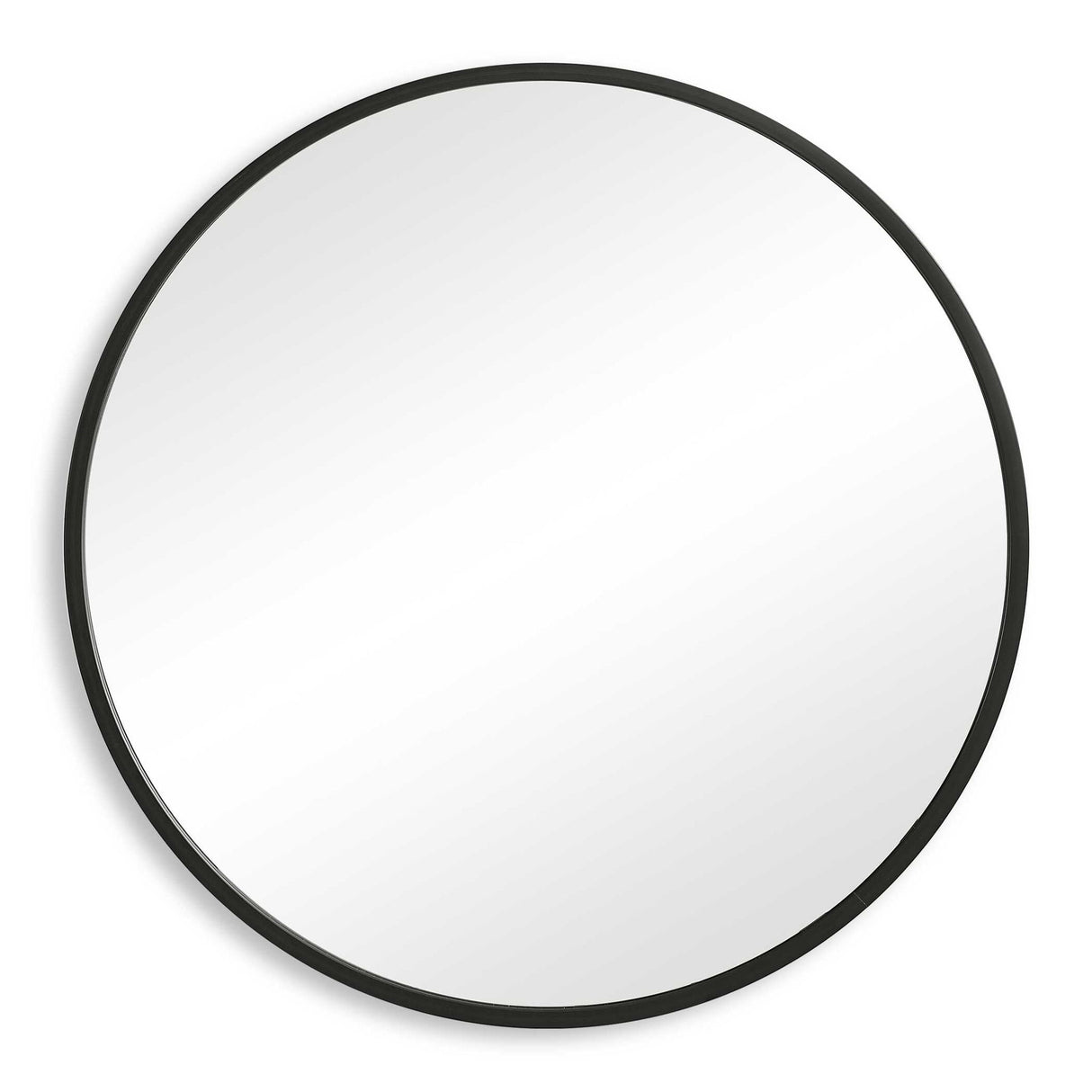Round Mirror Contemporary - Matte Black