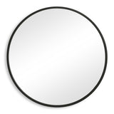 Round Mirror Contemporary - Matte Black