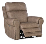 SS - Duncan Power Recliner With Power Headrest & Lumbar - Light Brown