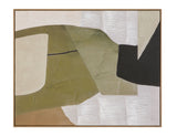 Olive Form Framed Canvas - Cream