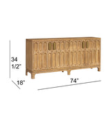 Ryder - Server - Chestnut Elm / Antique Brass