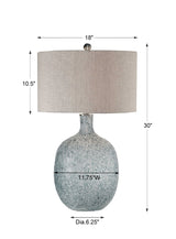 Oceaonna - Glass Table Lamp - Blue, Light