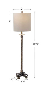 Parnell - Industrial Buffet Lamp - Brown, Dark