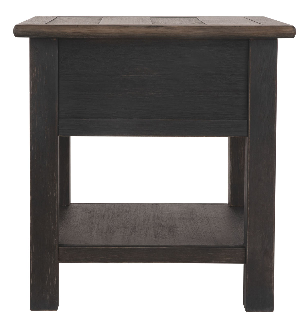 Tyler Creek - Grayish Brown / Black - Rectangular End Table