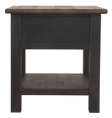 Tyler Creek - Grayish Brown / Black - Rectangular End Table