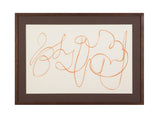 Meandering Lines VI Framed Print - Cream