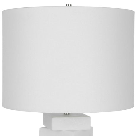Ascent - White Geometric Table Lamp