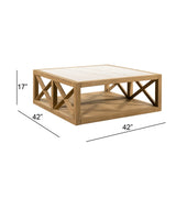 Holden - Square End Table - Rustic Blonde