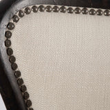 Sandy - Wing Back Armchair - Beige & Brown, Dark