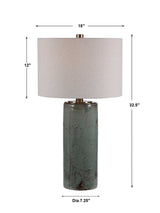 Callais - Crackled Table Lamp - Aqua