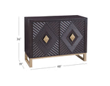 Allamar - Hospitality Cabinet - Boho Black / Gold