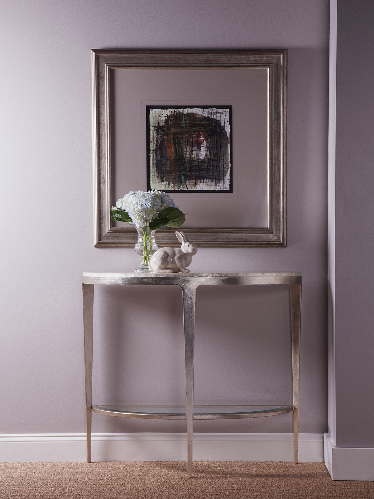 Signature Designs - Gravitas Console - Pearl Silver
