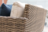 Havana - Sofa, With Self Welt - Canvas Flax / Dark Brown