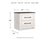Gerridan - Two Drawer Night Stand - White / Gray