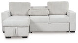 Wohlen - Alloy - 2-Piece Sectional With Pop Up Sleeper And LAF Corner Chaise