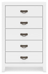 Binterglen - Five Drawer Chest - White