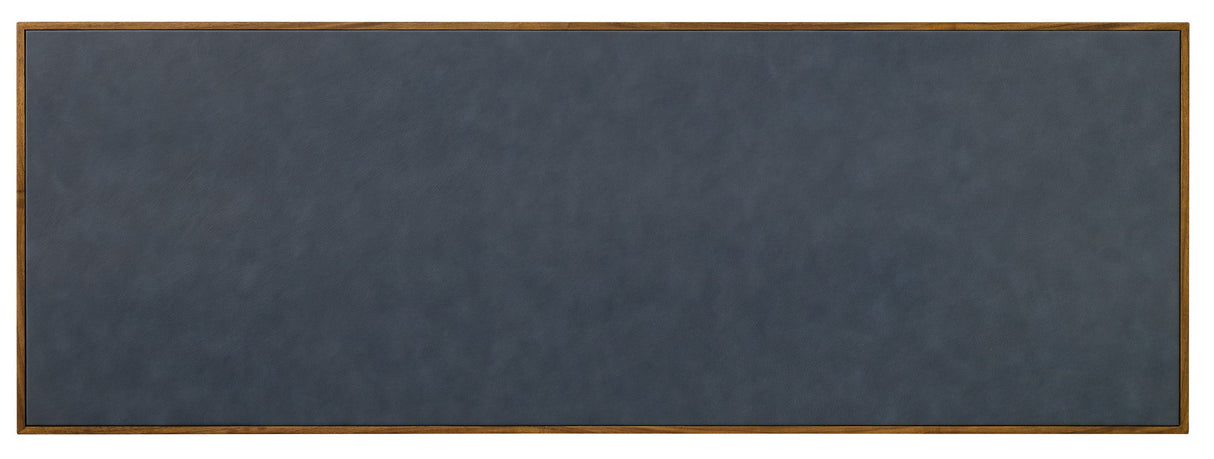 Melange - Geneva Accent Drawer Chest - Blue / Medium Walnut