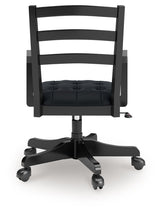 Wildenauer - 4 Pc. - Home Office Desk And Return, Swivel Desk Chair, Bookcase - Brown / Black