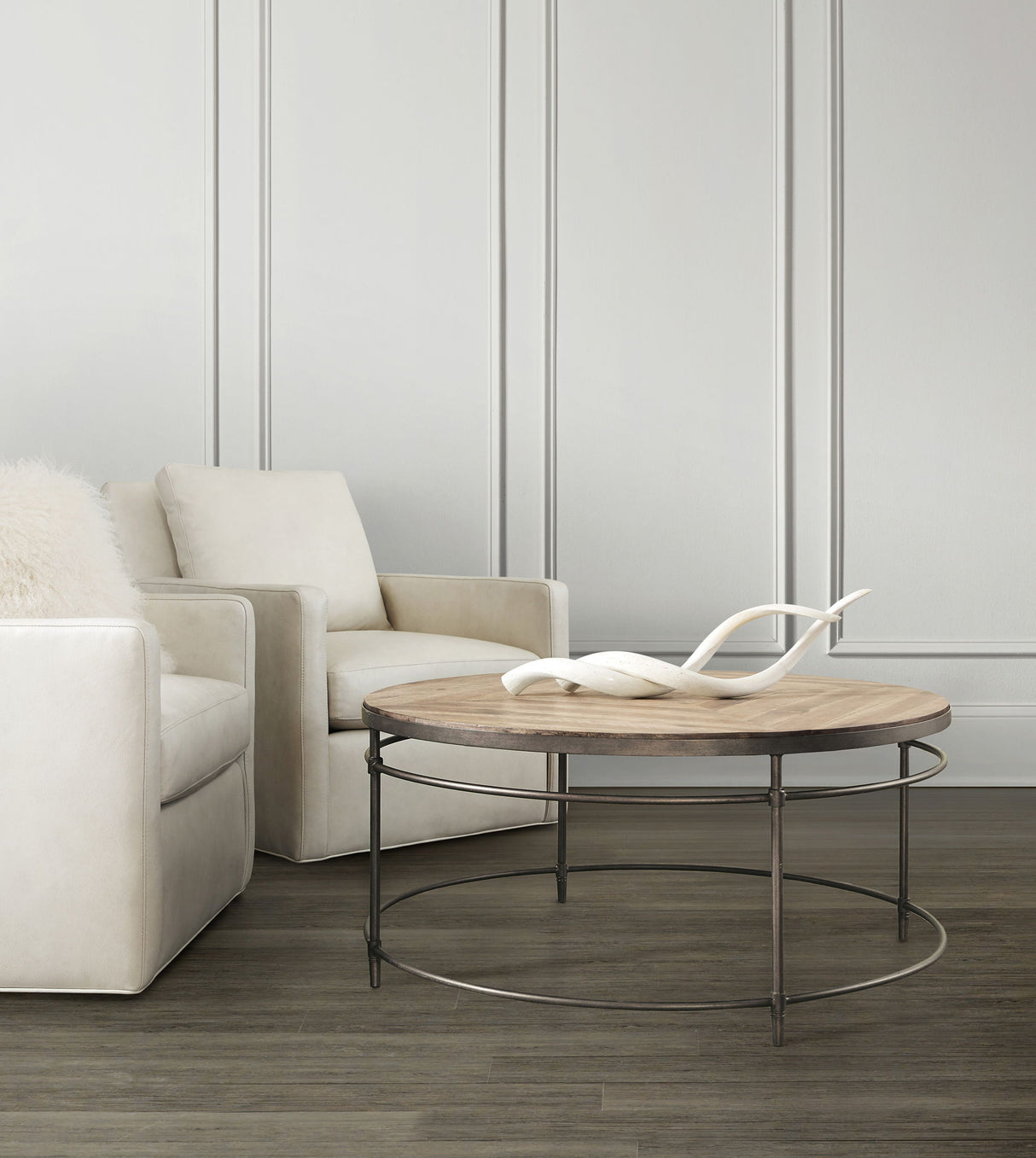 Commerce And Market - Saint Armand Round Cocktail Table