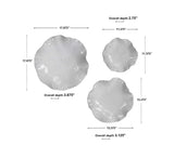 Abella - Ceramic Wall Decor, Set Of 3 - White