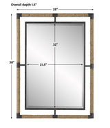 Melville - Iron & Rope Mirror - Light Brown