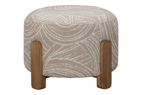 Willow - Accent Ottoman - Khaki Swirl