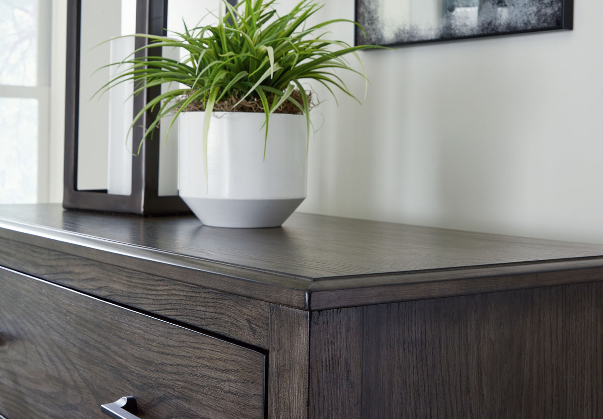Montillan - Five Drawer Chest - Grayish Brown