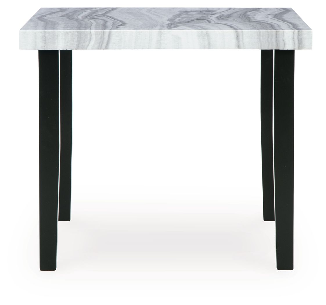 Mervannie - Square Dining Room Counter Table - Gray / Black