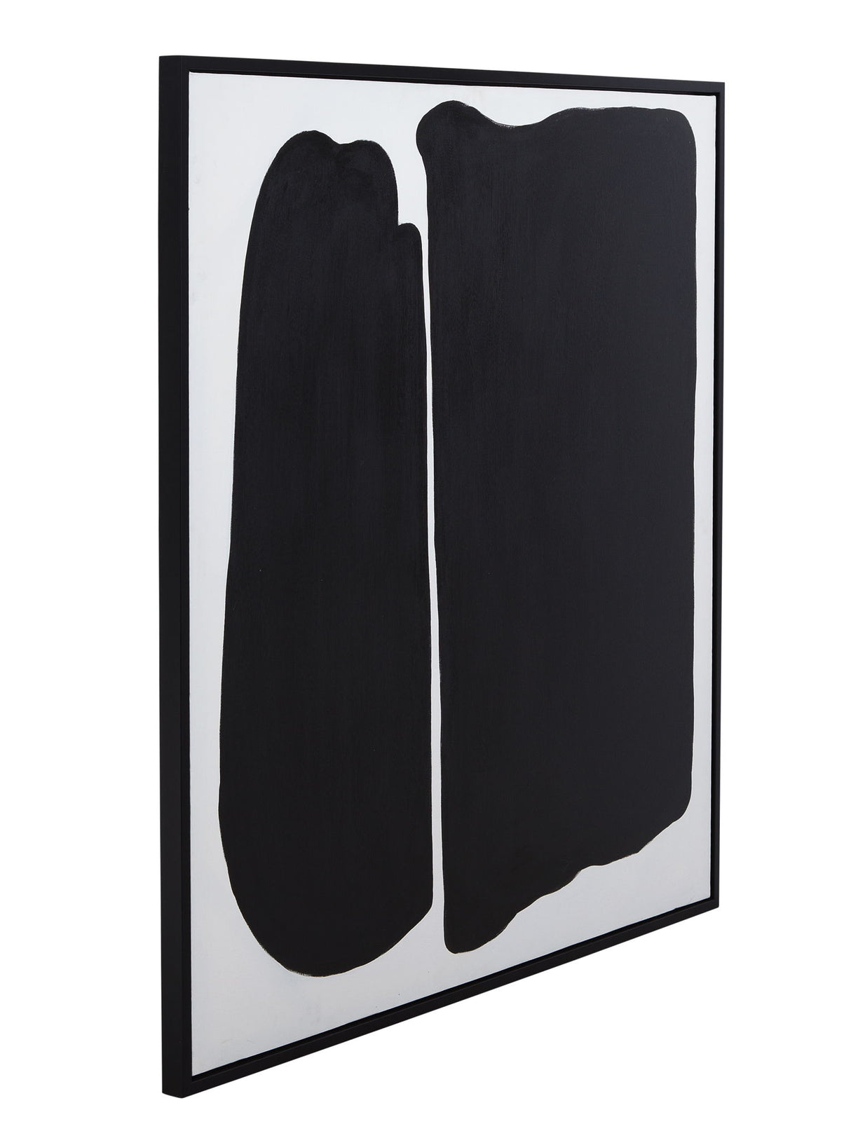 Framed Canvas Parallel Forms - Black
