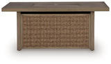 Laguna Heights - Rectangular Fire Pit Table - Beige