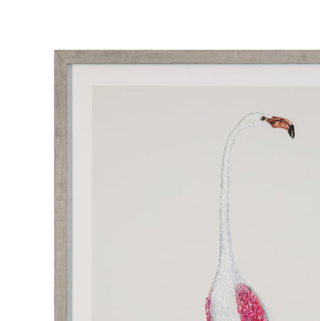 Vintage - Flamingo I Framed Print - Pink
