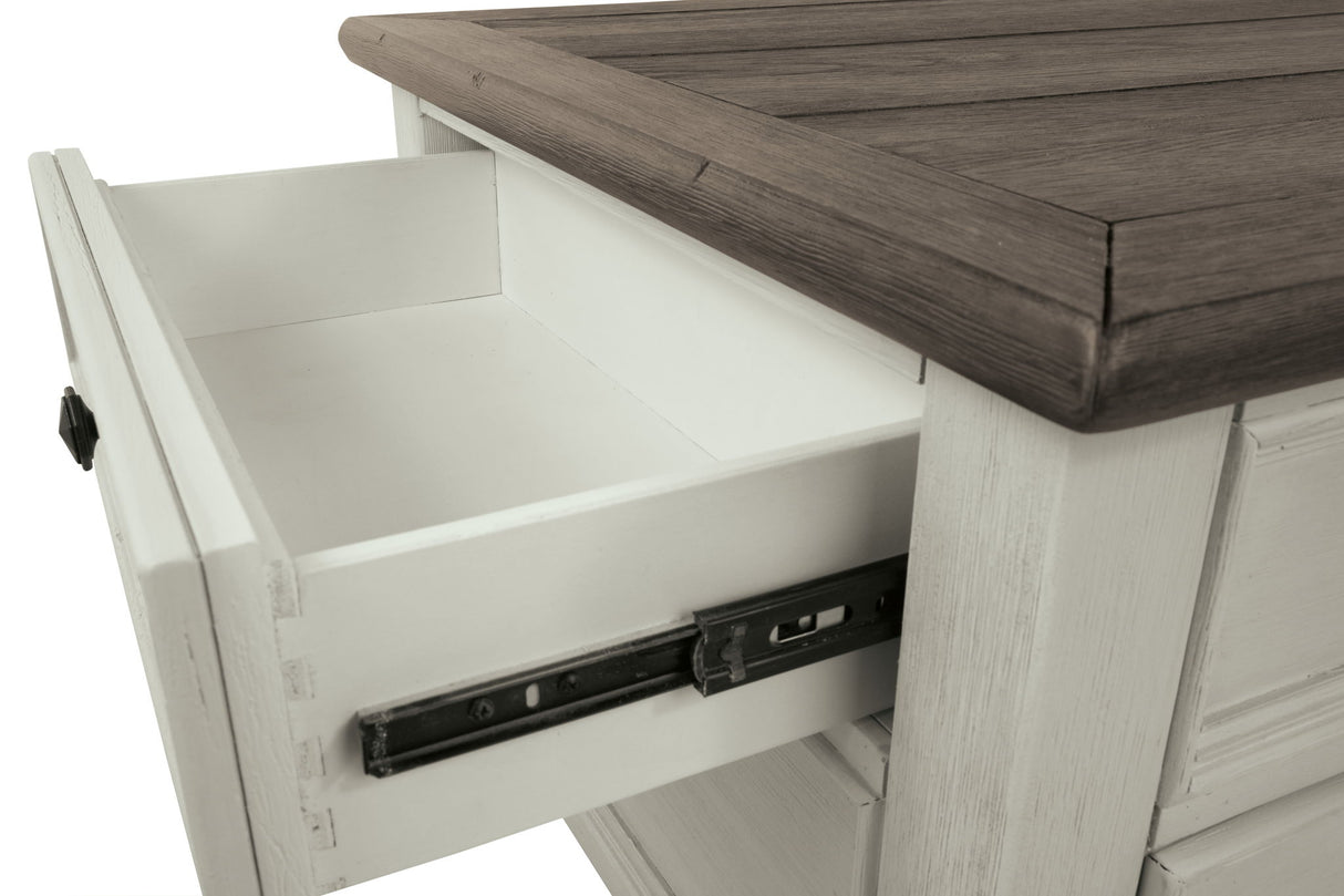 Bolanburg - Lift Top Cocktail Table - White / Brown / Beige