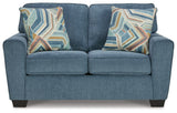 Cashton - Loveseat - Blue