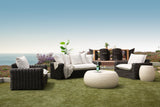 Cabo - Oversized Swivel Club Chair - Dark Gray / White