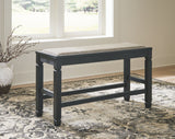 Tyler Creek - Antique Black - DBL Counter UPH Bench