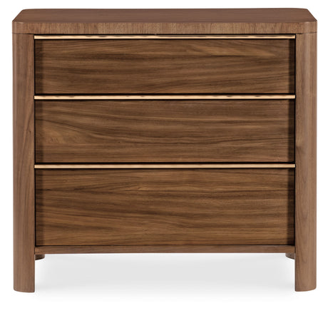 Eleana - Three Drawer Nightstand - Medium Wood