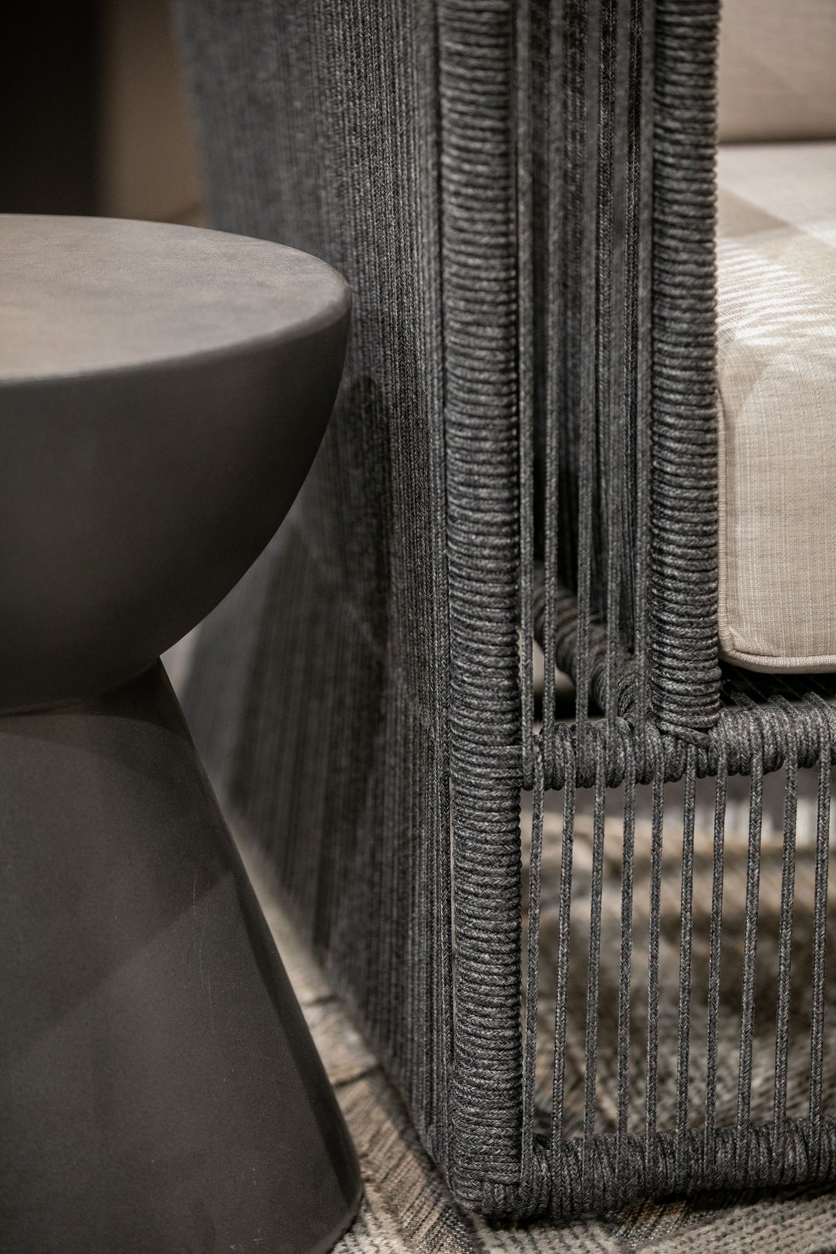 Milano - Club Chair, With Self Welt - Echo Ash / Dark Gray