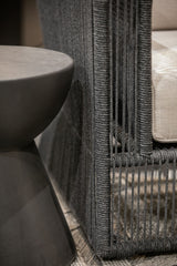 Milano - Club Chair, With Self Welt - Echo Ash / Dark Gray