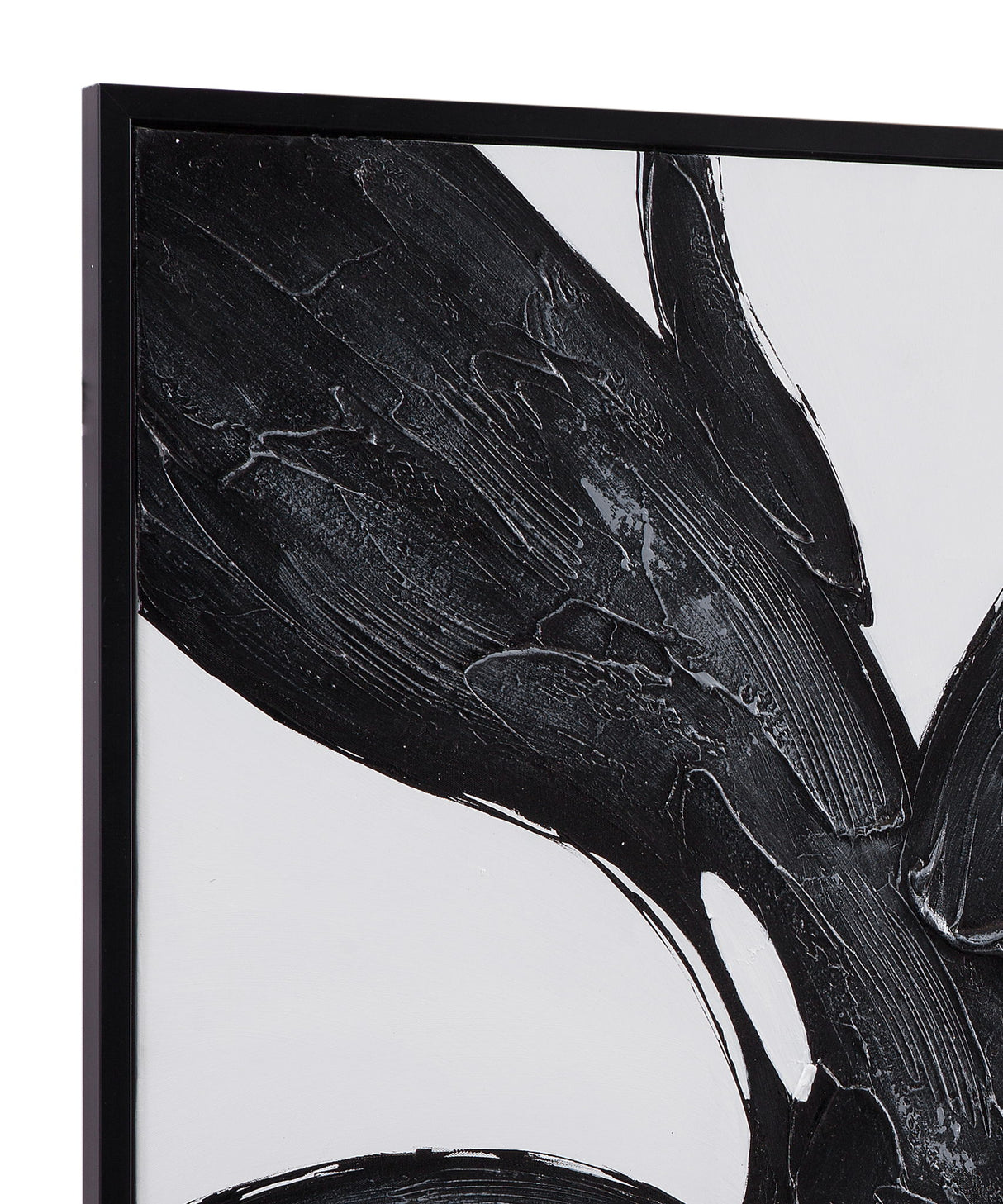 Shadows Fall Framed Canvas - Black / White