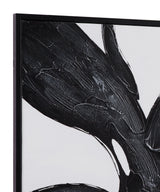 Shadows Fall Framed Canvas - Black / White