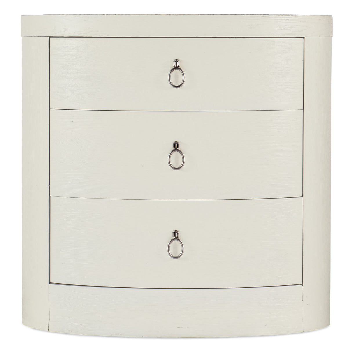 Serenity - Wavecrest Oval Nightstand - White