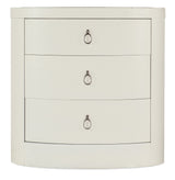 Serenity - Wavecrest Oval Nightstand - White